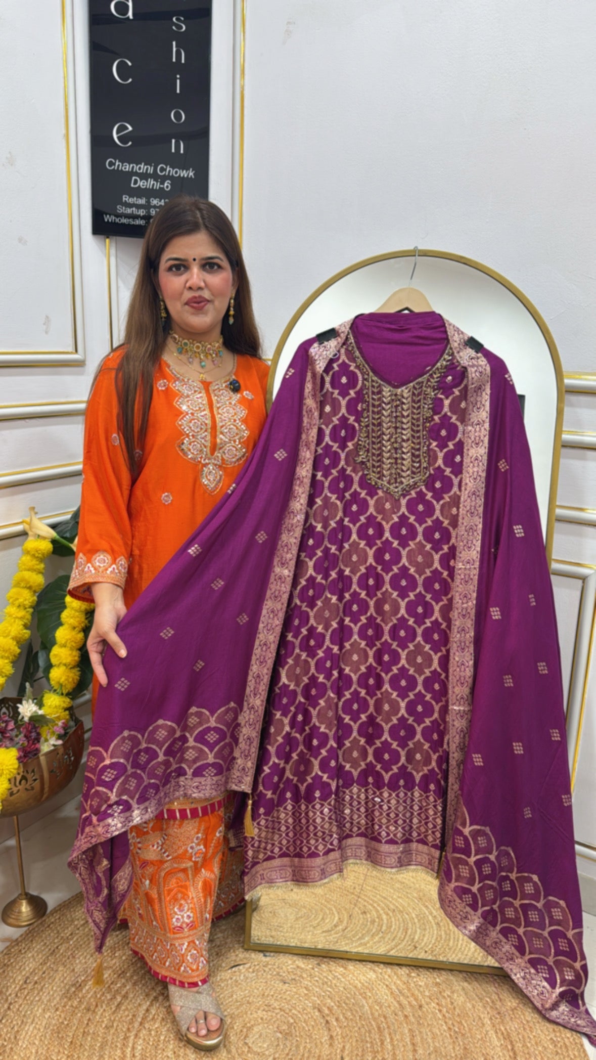 Festival special pure organza silk handwork suit material with designer silk weaved dupatta GF 657